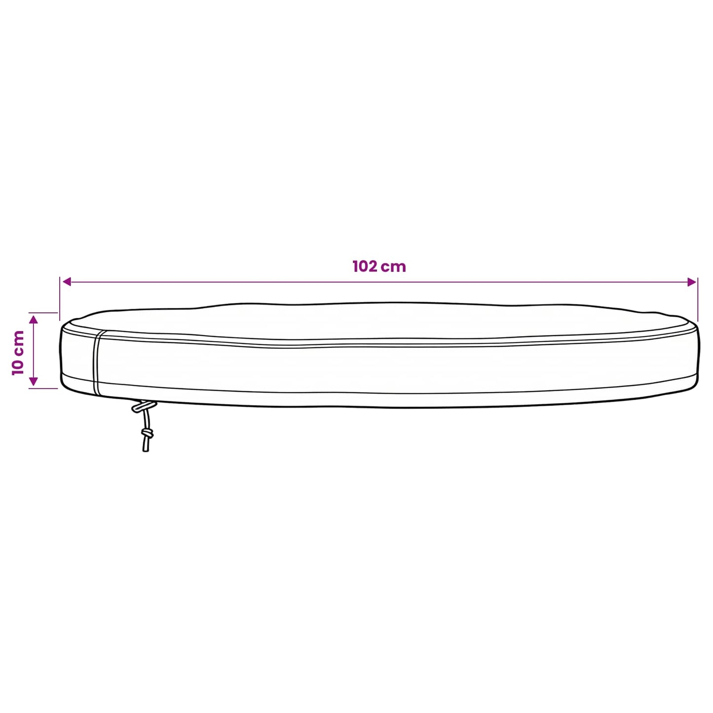 Udendørs Borddække Sort 102 x 102 x 10 cm 210D Oxford Stof