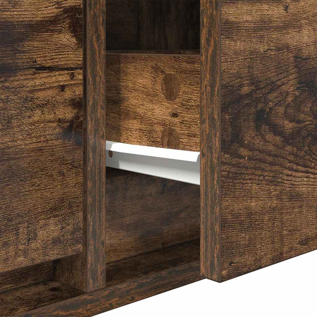 TV-skab med skuffe Røget eg 100 x 31 x 25,5 cm Konstrueret træ