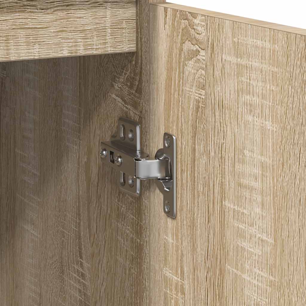 skænk med skuffe 71x35x65 cm konstrueret træ sonoma-eg