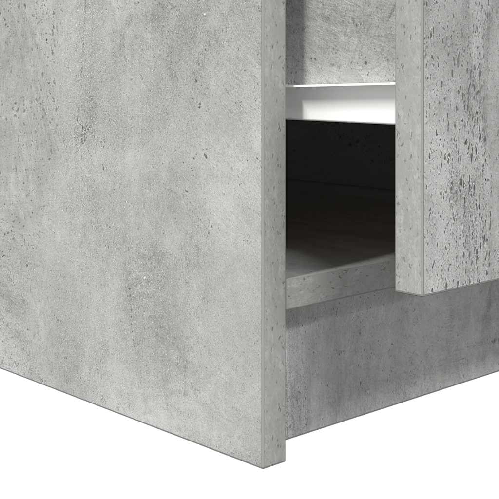 sofabord med skuffer 100x100x40 cm betongrå