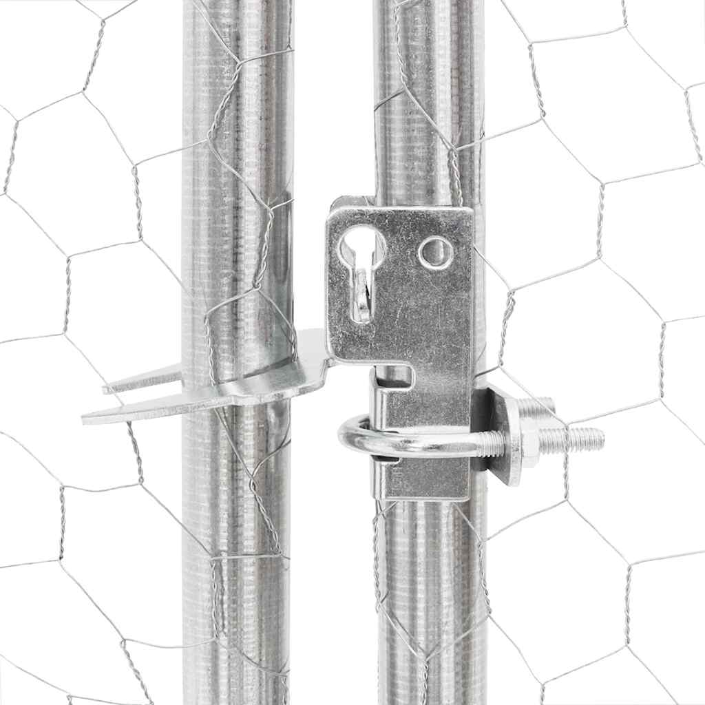 hønsegård 2,5x12x2,25 m galvaniseret stål
