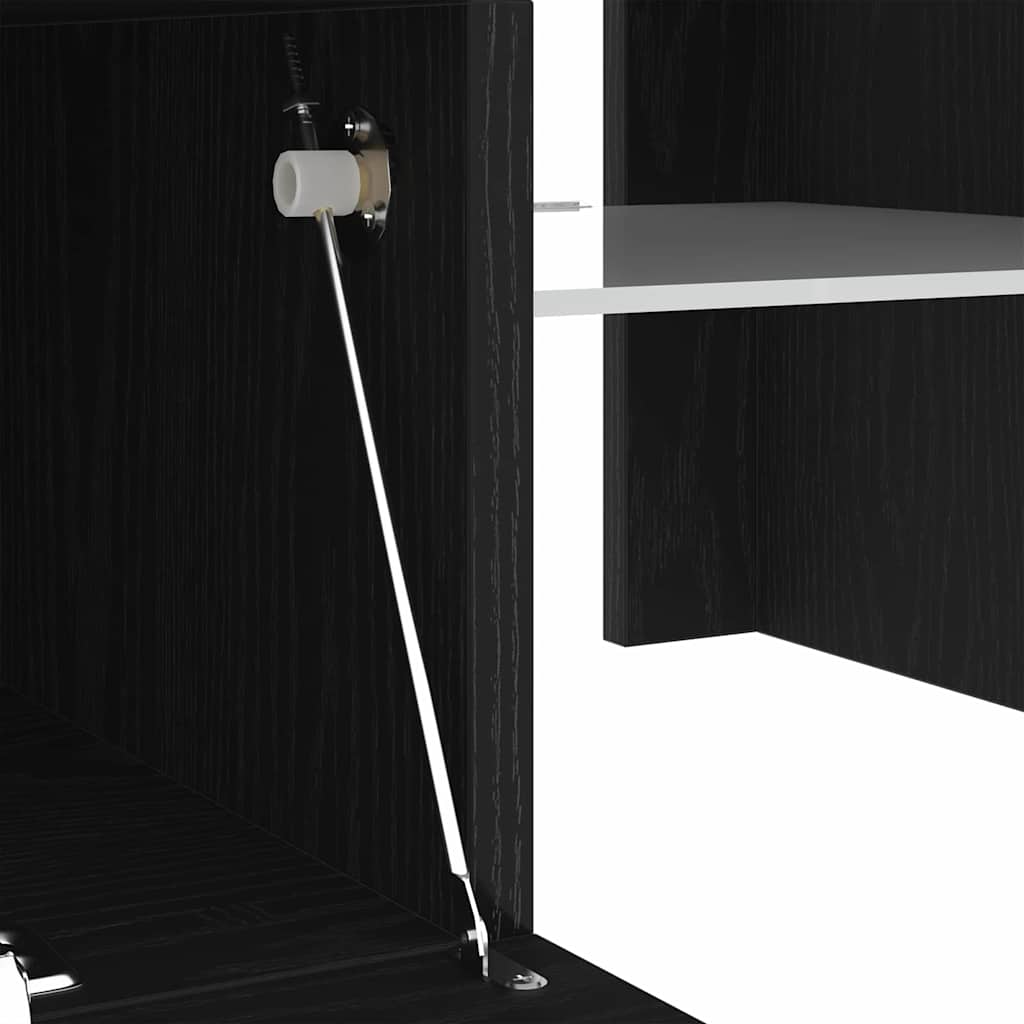 TV-skab med skuffe Sort eg 120 x 35 x 40 cm Konstrueret træ