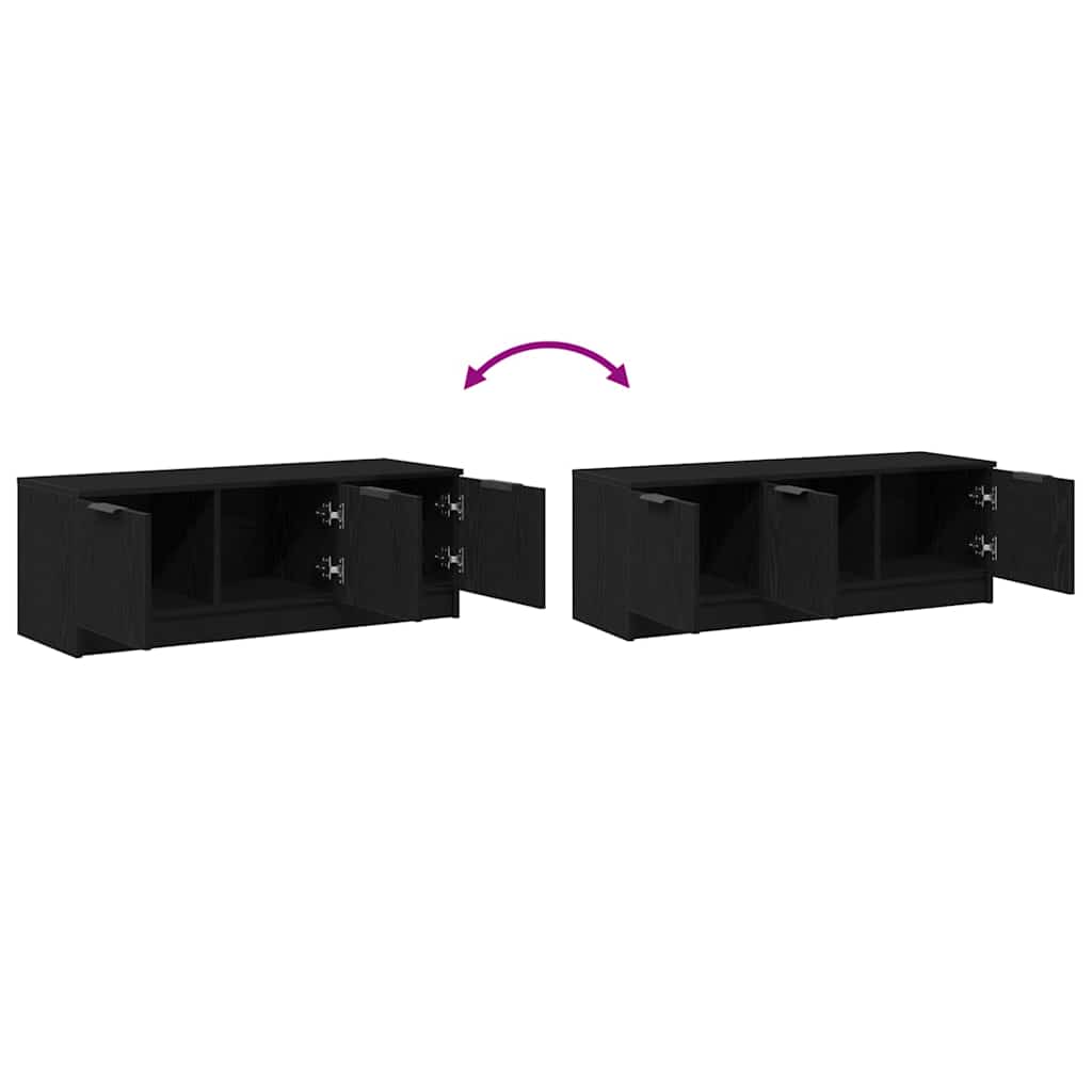 TV-skab Sort eg 102 x 35 x 36,5 cm Konstrueret træ