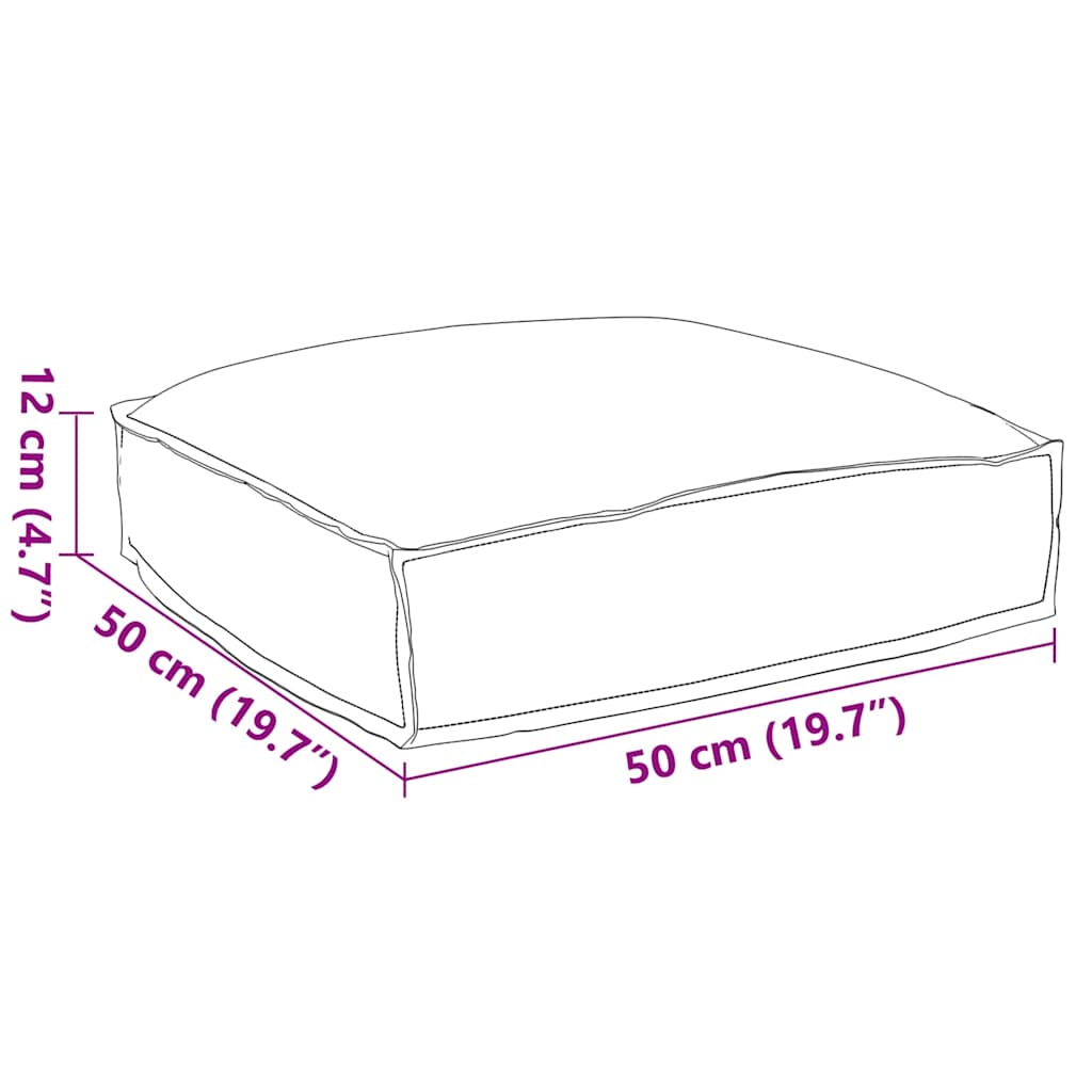 Pude Vinrød 50 x 50 x 12 cm Oxford stof