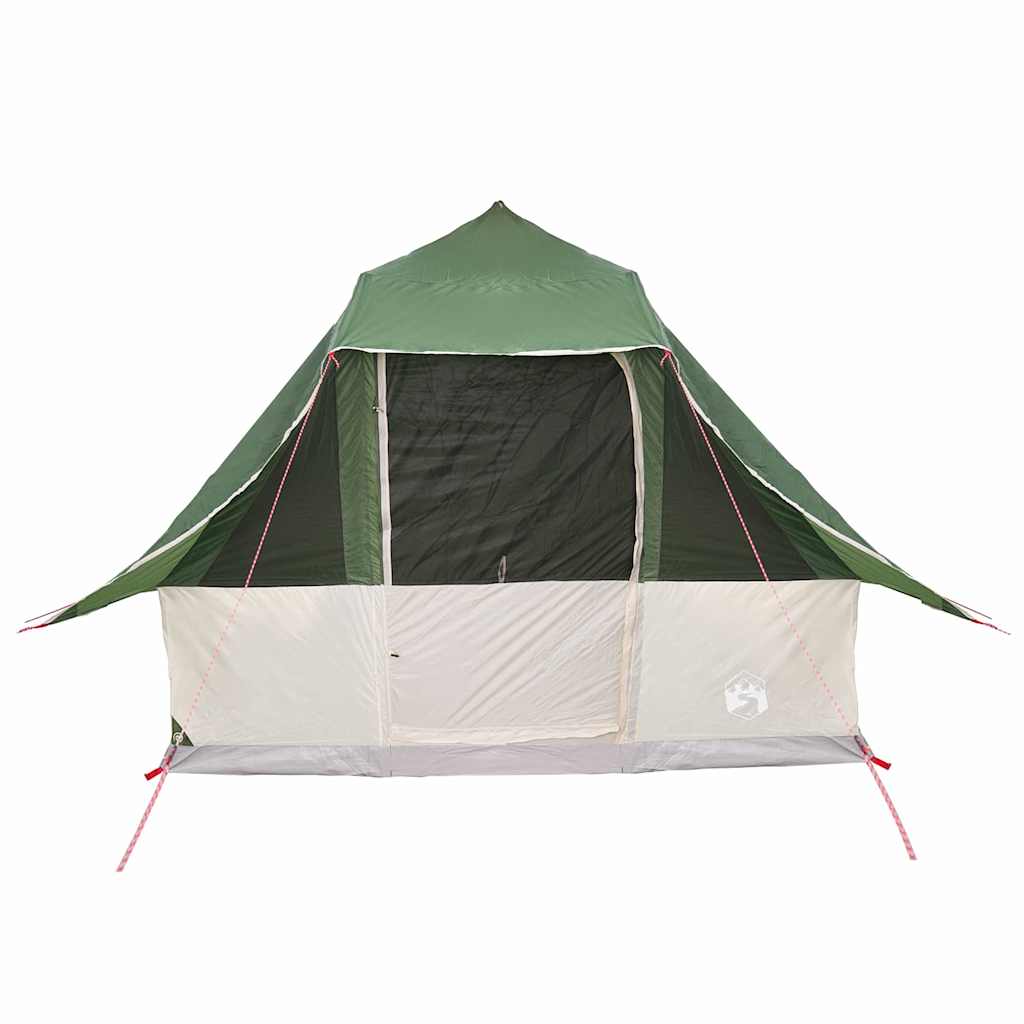 Tipi telt med tag med opbevaring Grøn 358 x 296 x 258 cm taft