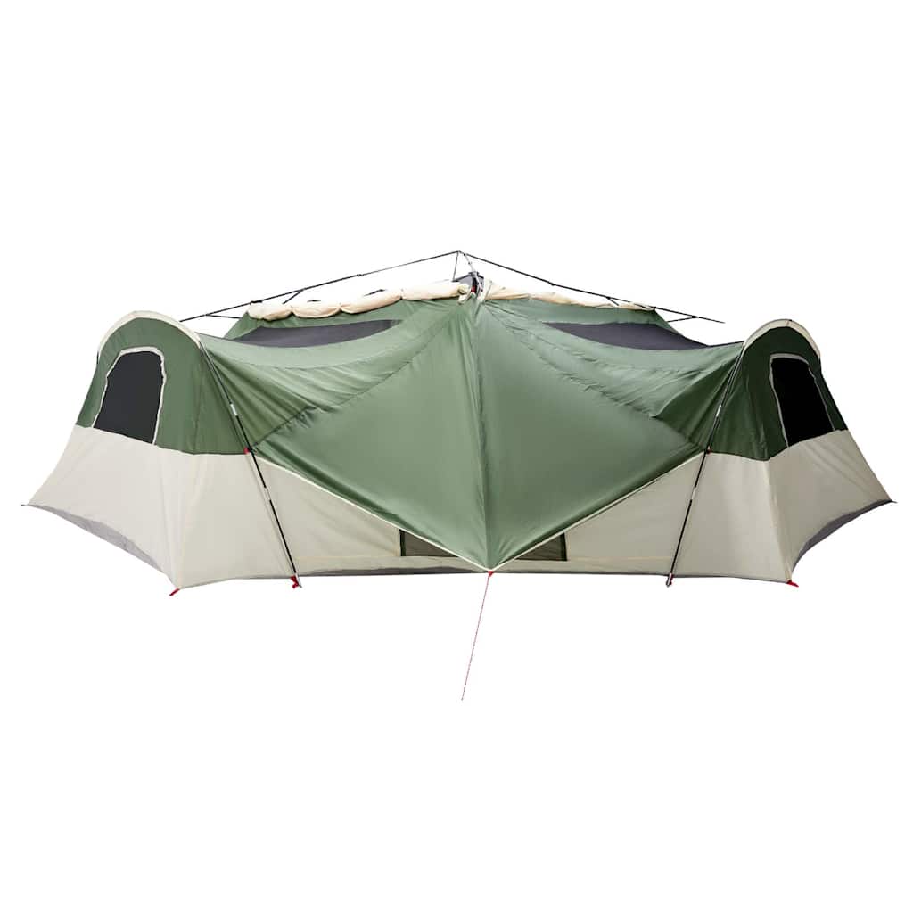 Indertelt med tag med opbevaring Grøn 520 x 520 x 190 cm taft