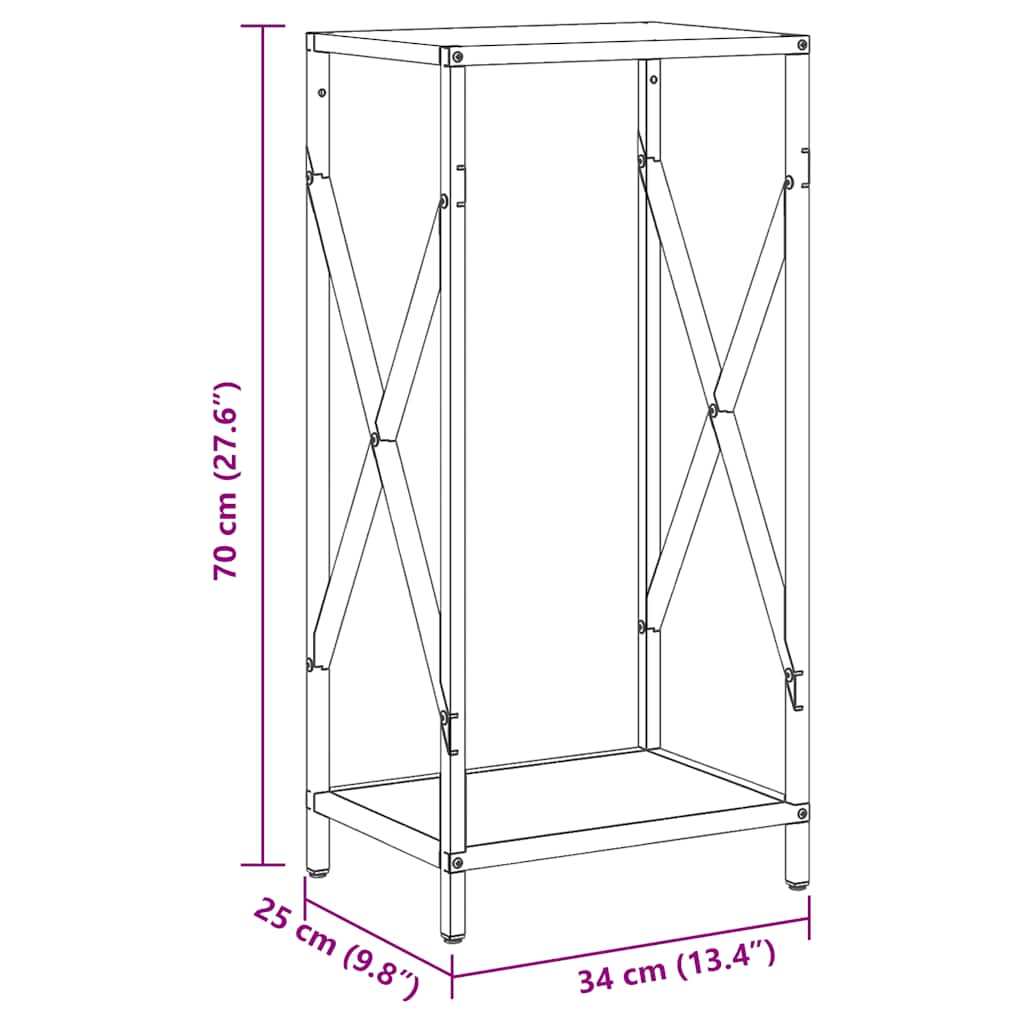 brændestativ 34x25x70 cm koldvalset stål olivengrøn
