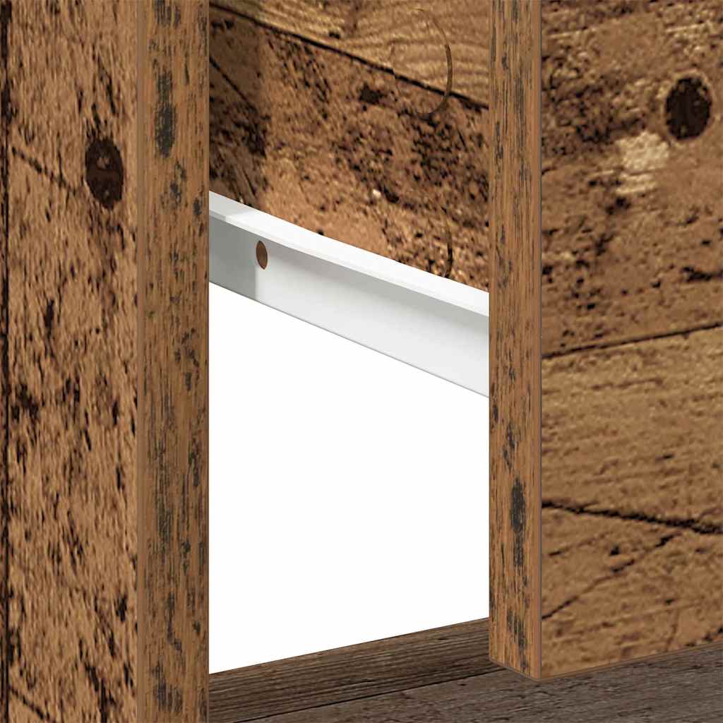 Natbord 2 stk. Gammelt træ 45 x 34 x 44 cm Konstrueret træ