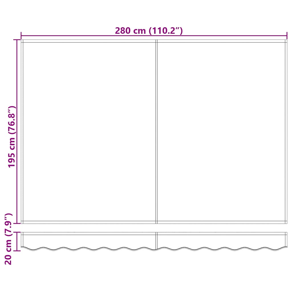 Udtrækkelig markise Gul 300 x 200 cm Stof