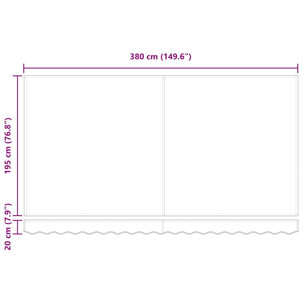 Udtrækkelig markise Creme 400 x 200 cm Stof