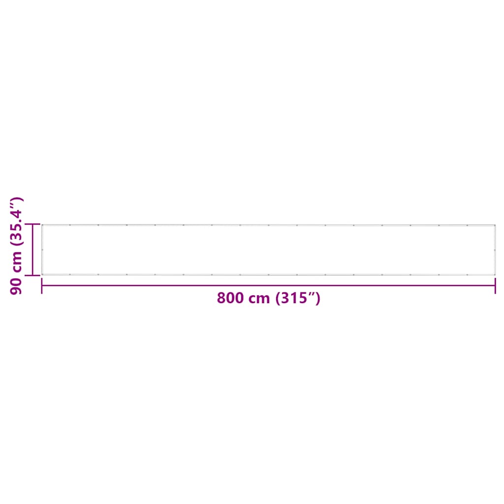 altanafskærmning gul og hvid stribe 90x800 cm