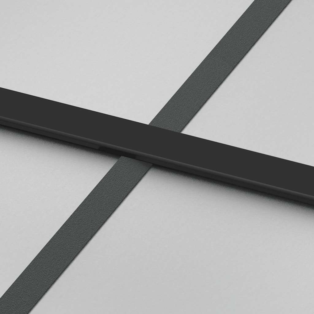 skydedør med hardwaresæt 90x205 cm sikkerhedsglas aluminium