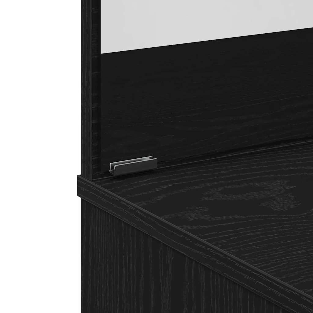 Makeupbord Sæt 2 stk. Sort eg 86,5 x 35 x 136 cm