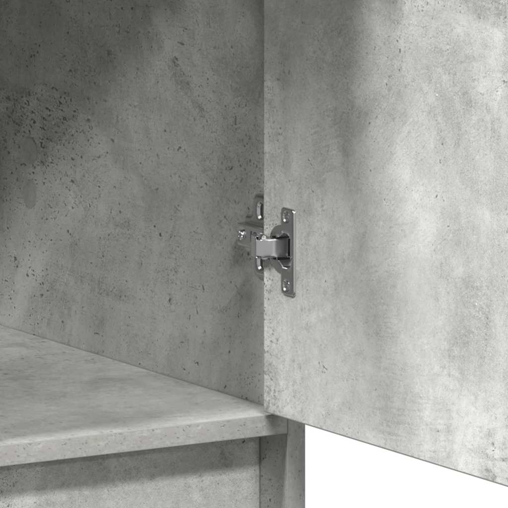 Highboard Beton Grå 40 x 40,5 x 135 cm Konstrueret træ