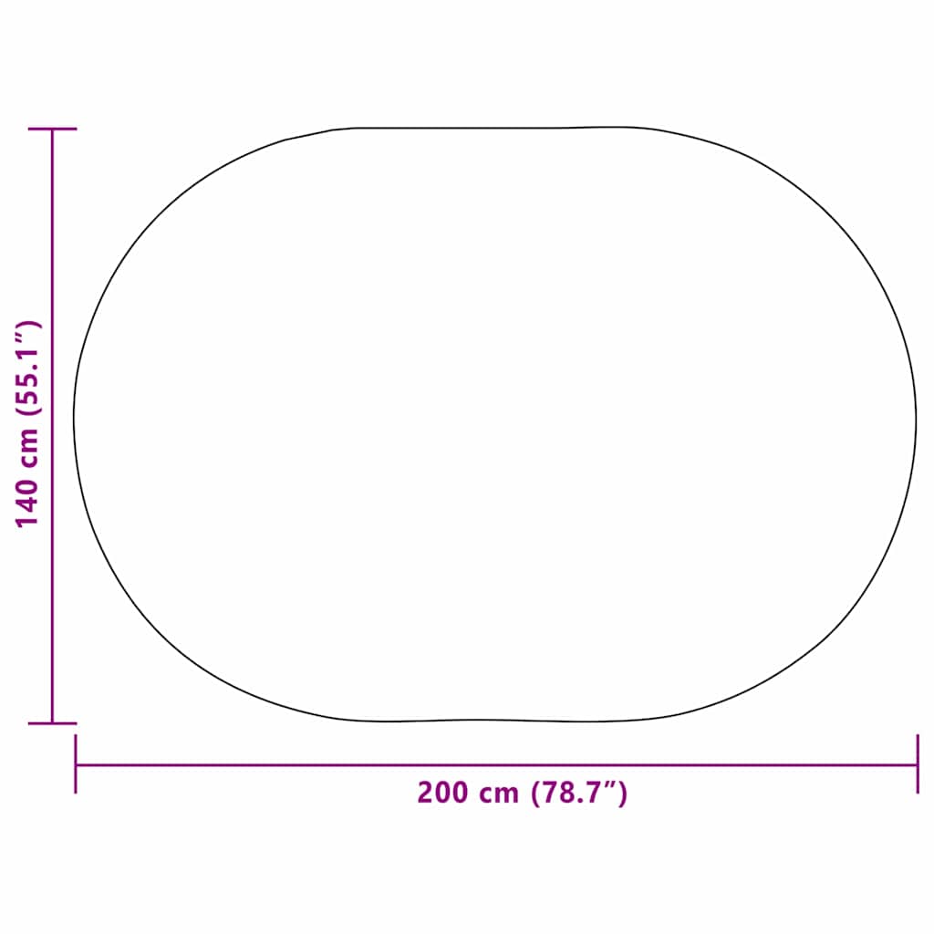 Tæppe ZIZUR Brun 200 x 140 cm Polypropylen