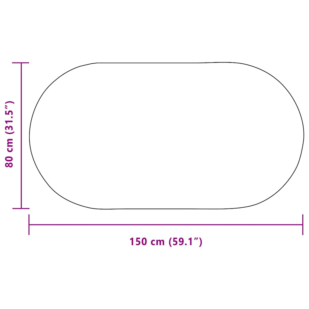 Tæppe ZIZUR Cremefarvet 150 x 80 cm Polypropylen