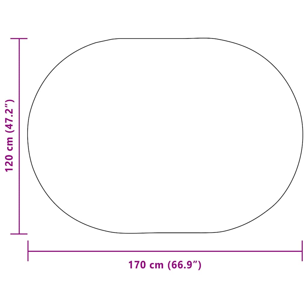 Tæppe ZIZUR Cremefarvet 170 x 120 cm Polypropylen