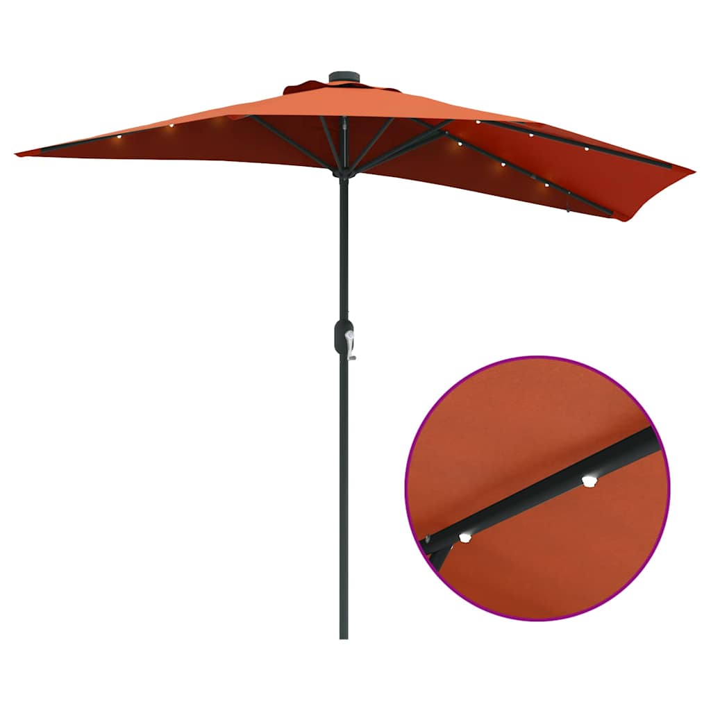 Havesol Terrakotta 294 x 150 x 223 cm Polyester og Stål