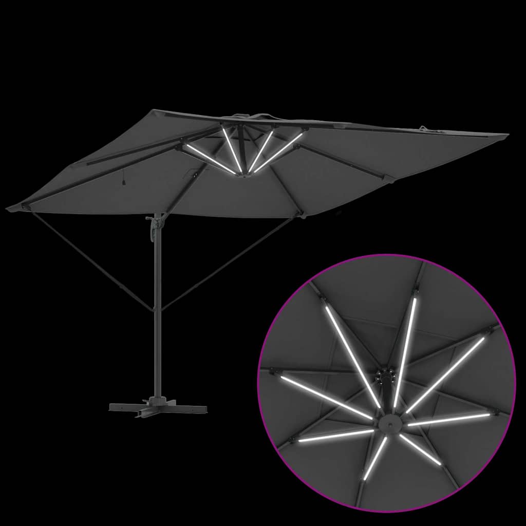 Parasol Antracit 286 x 284 x 270 cm Aluminium og Polyester