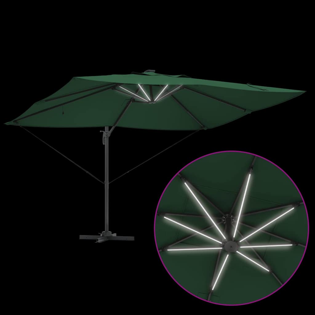 Parasol 352 x 251 x 265 cm Polyester og Aluminium Grøn