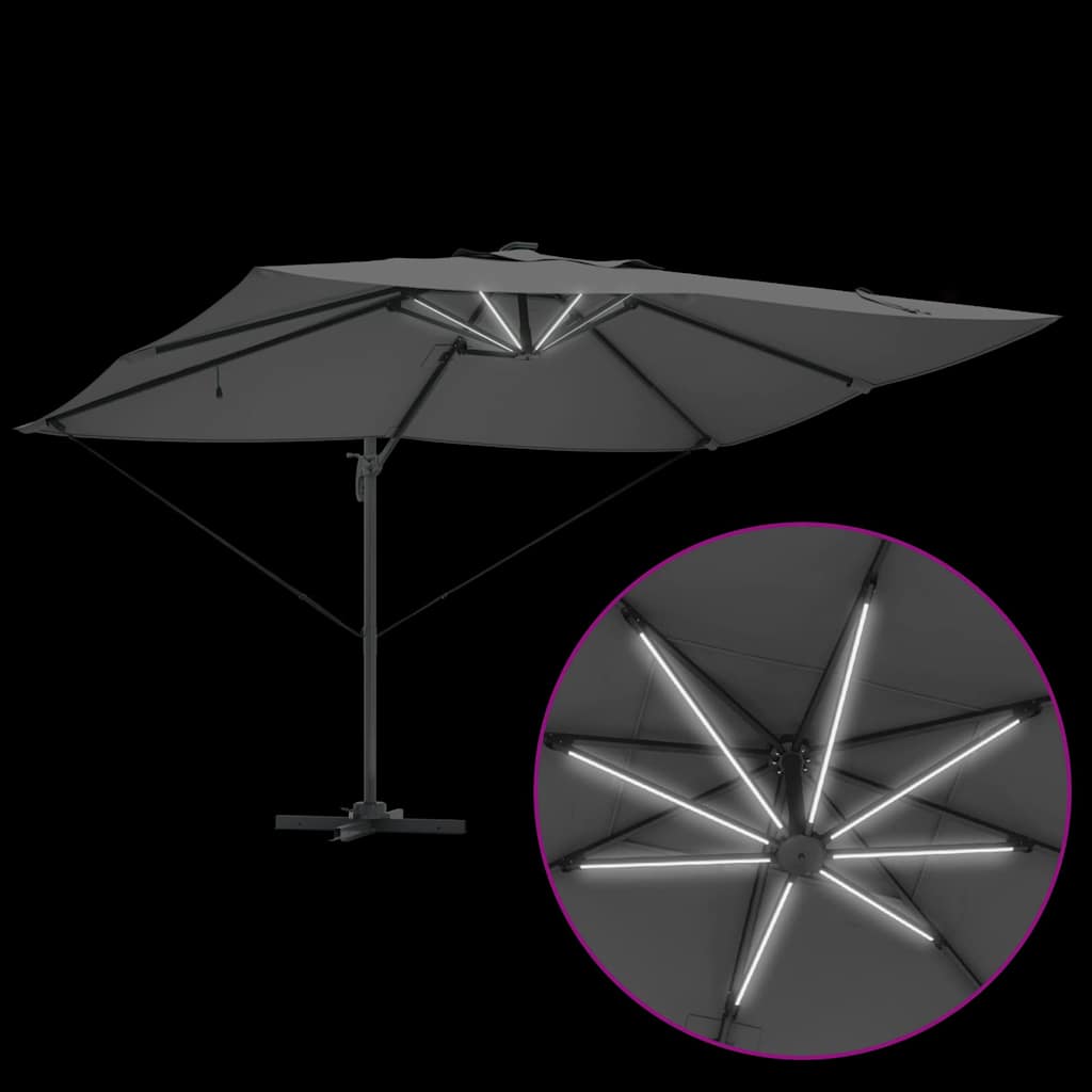 Parasol 352 x 251 x 265 cm Polyester og Aluminium Antracit