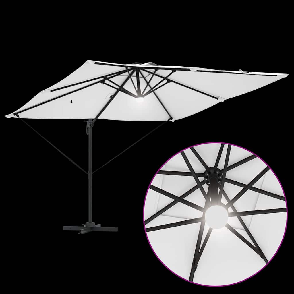 Roma Parasol Beige 286 x 284 x 270 cm Aluminium og Polyester