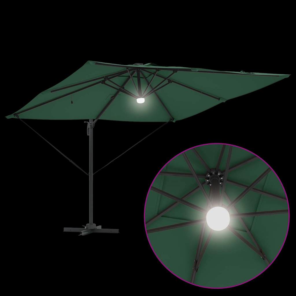 Roma Parasol Grøn 286 x 284 x 270 cm Aluminium og Polyester