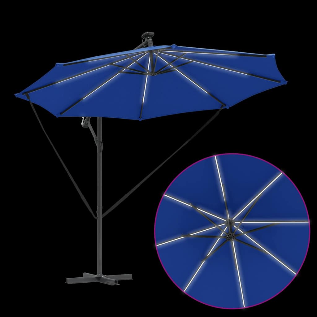 Parasol 294 x 294 x 248 cm Polyester og Aluminium Azurblå