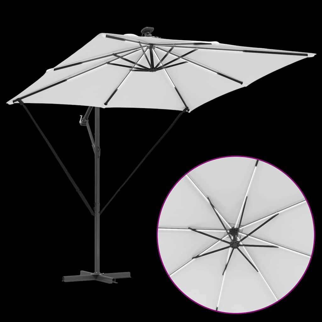 Parasol Sandfarvet 249 x 249 x 250 cm Polyester og Aluminium