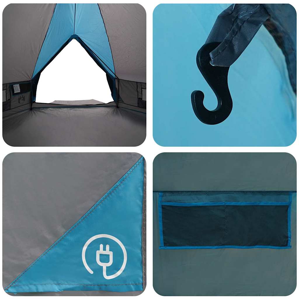 Teepee Telt 8-Personer med tag Blå og grå 490 x 410 x 210 cm