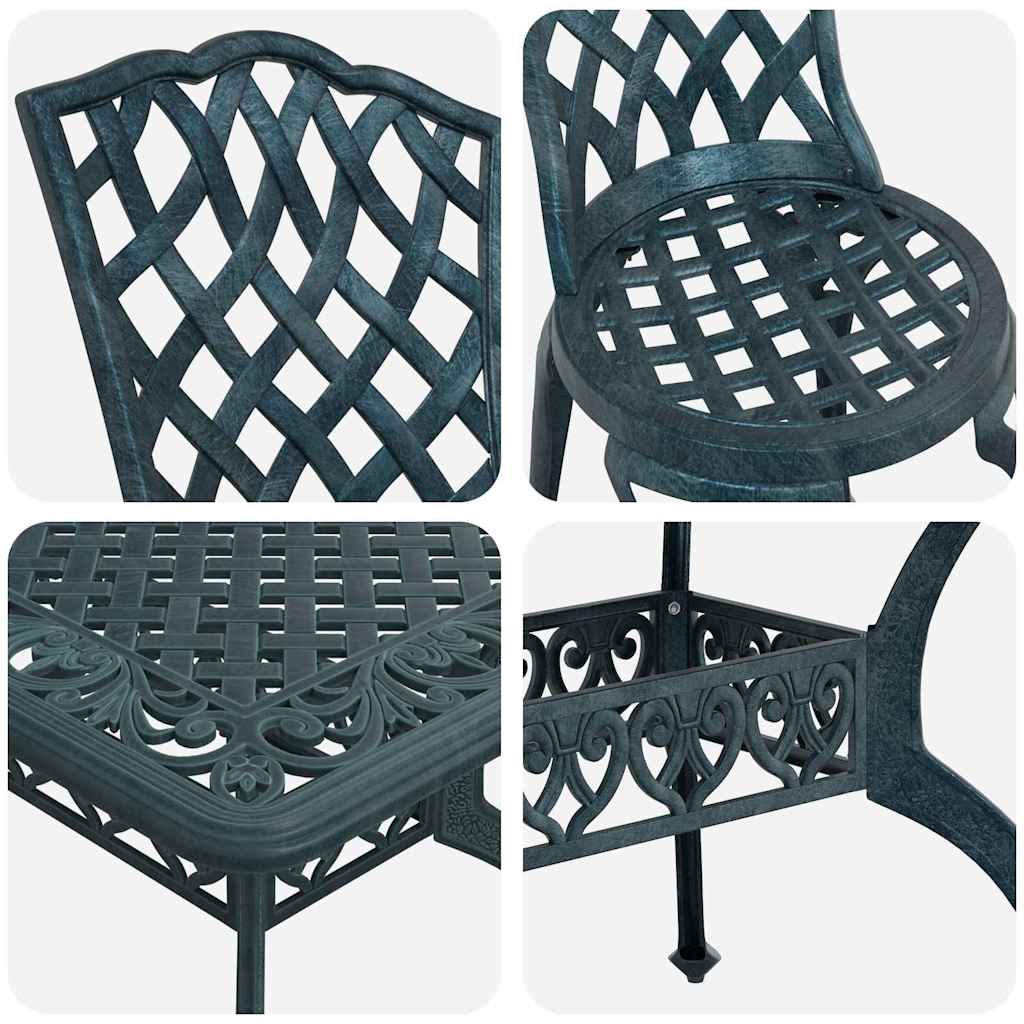 Have Spisebordssæt 5 pcs Grøn Aluminium