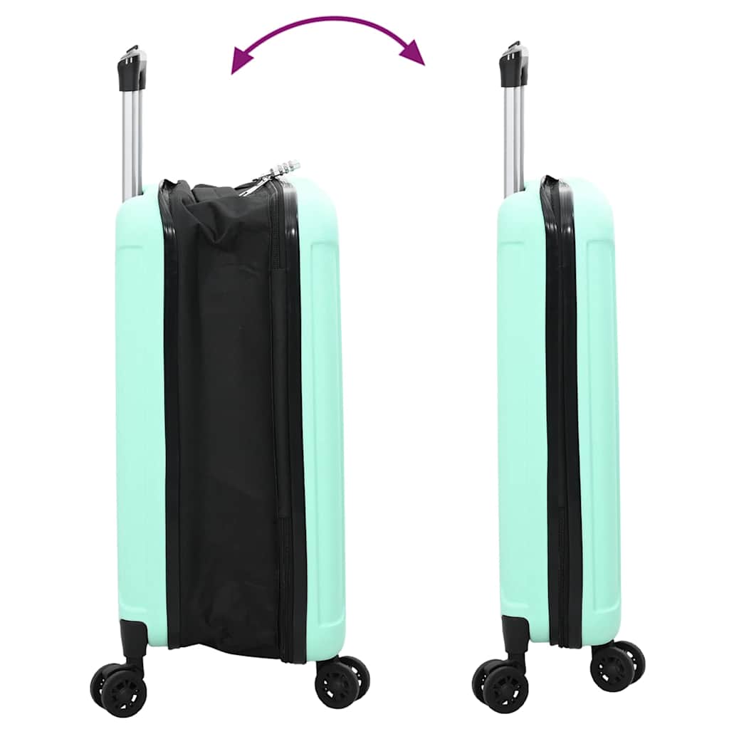 Kuffert med lås Mintgrøn 34 x 23 x 55.5 cm ABS Plastik