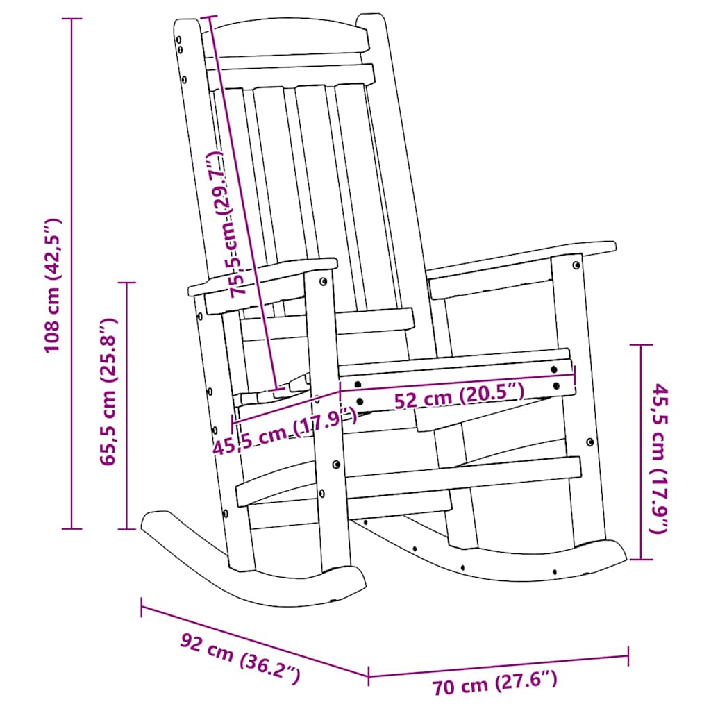 Barbænk 2 pcs Lysegrå 52 x 43 x 73,5 cm HDPE