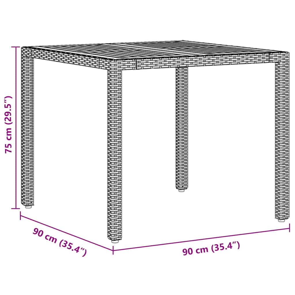 Have Spisebordssæt 3 pcs Beige polyrattan