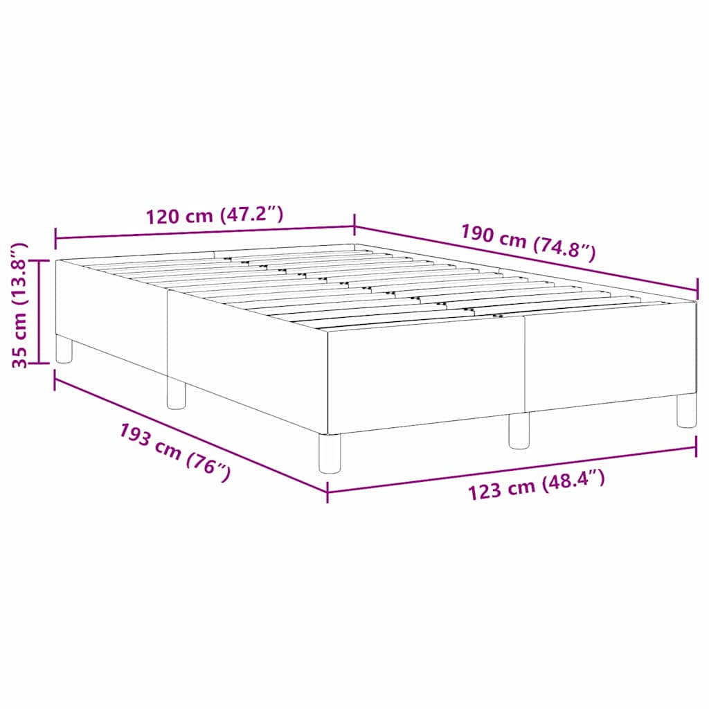 Box spring seng Mørkegrå 120 x 190 cm Velourstof