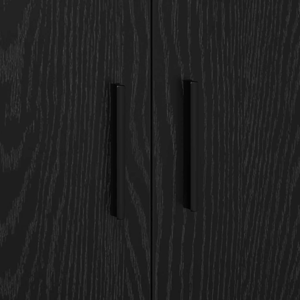 Opbevaringsskab 2 stk. Sort eg 108 x 41 x 40 cm Konstrueret træ