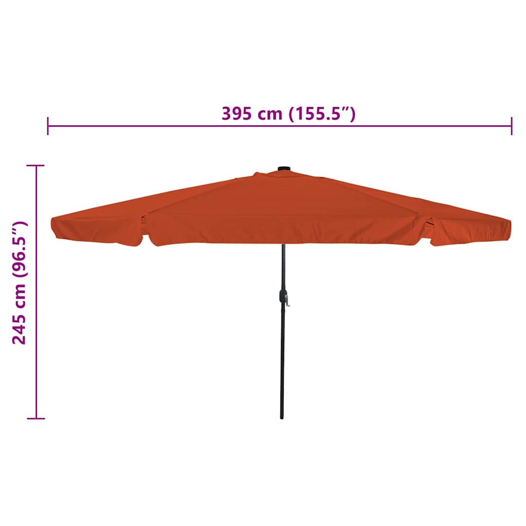 Havesol 395 x 395 x 245 cm Polyester Rund Terrakotta