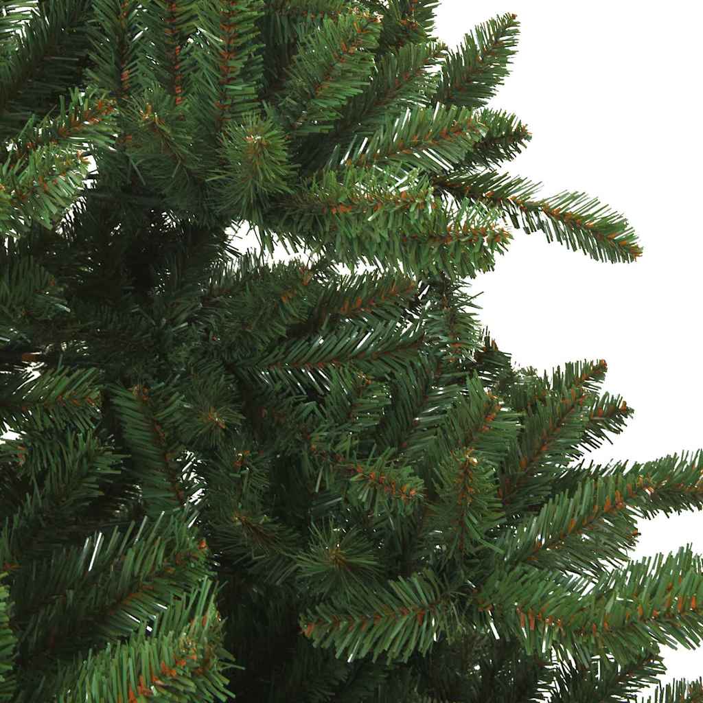 Kunstigt Hinged Juletræ med 300 LED'er Grøn 210 cm PVC og Stål
