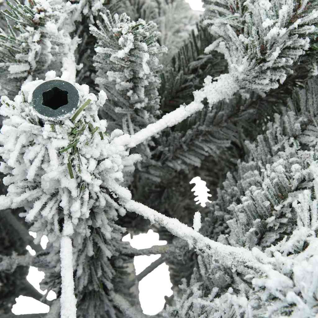 Kunstigt Hinged Juletræ med 300 LED'er Hvid 180 cm PVC og Stål