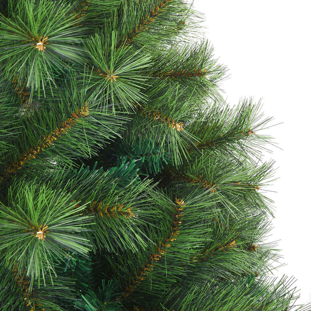 Kunstigt juletræ med 300 LED'er Grøn 180 cm PE og PVC