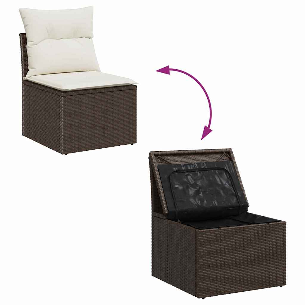 Havesofa Sæt 5 stk. Brun og Creme