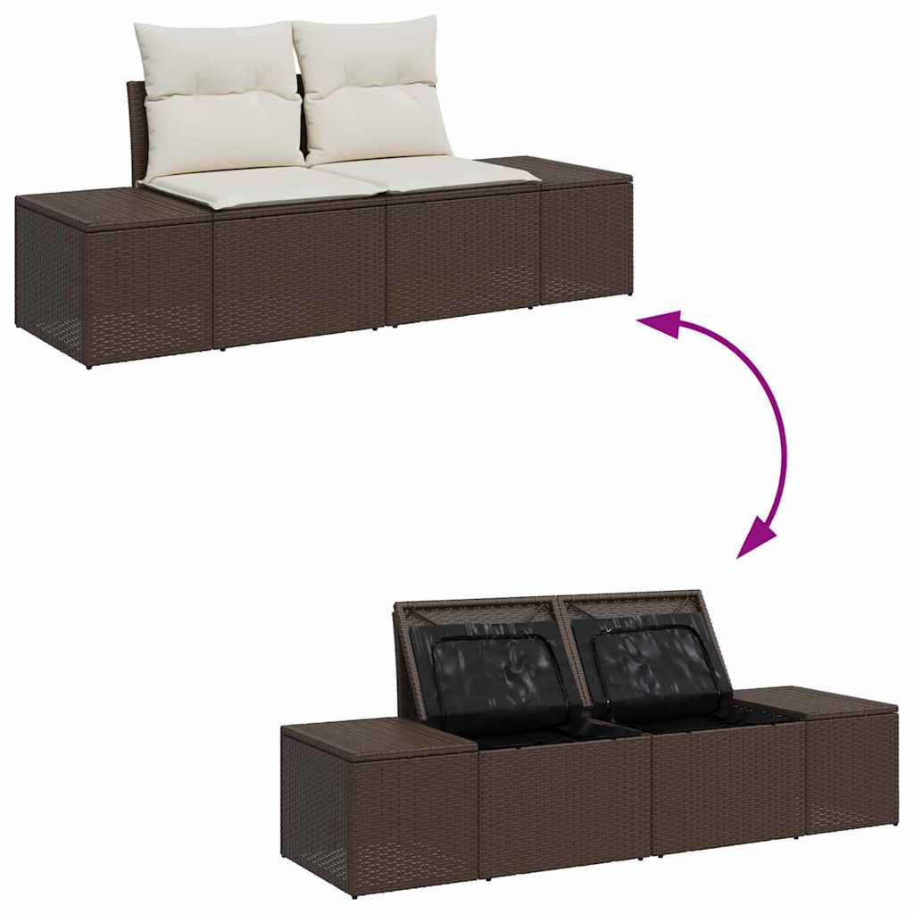 Havesofa Sæt 7 stk. Brun og Creme