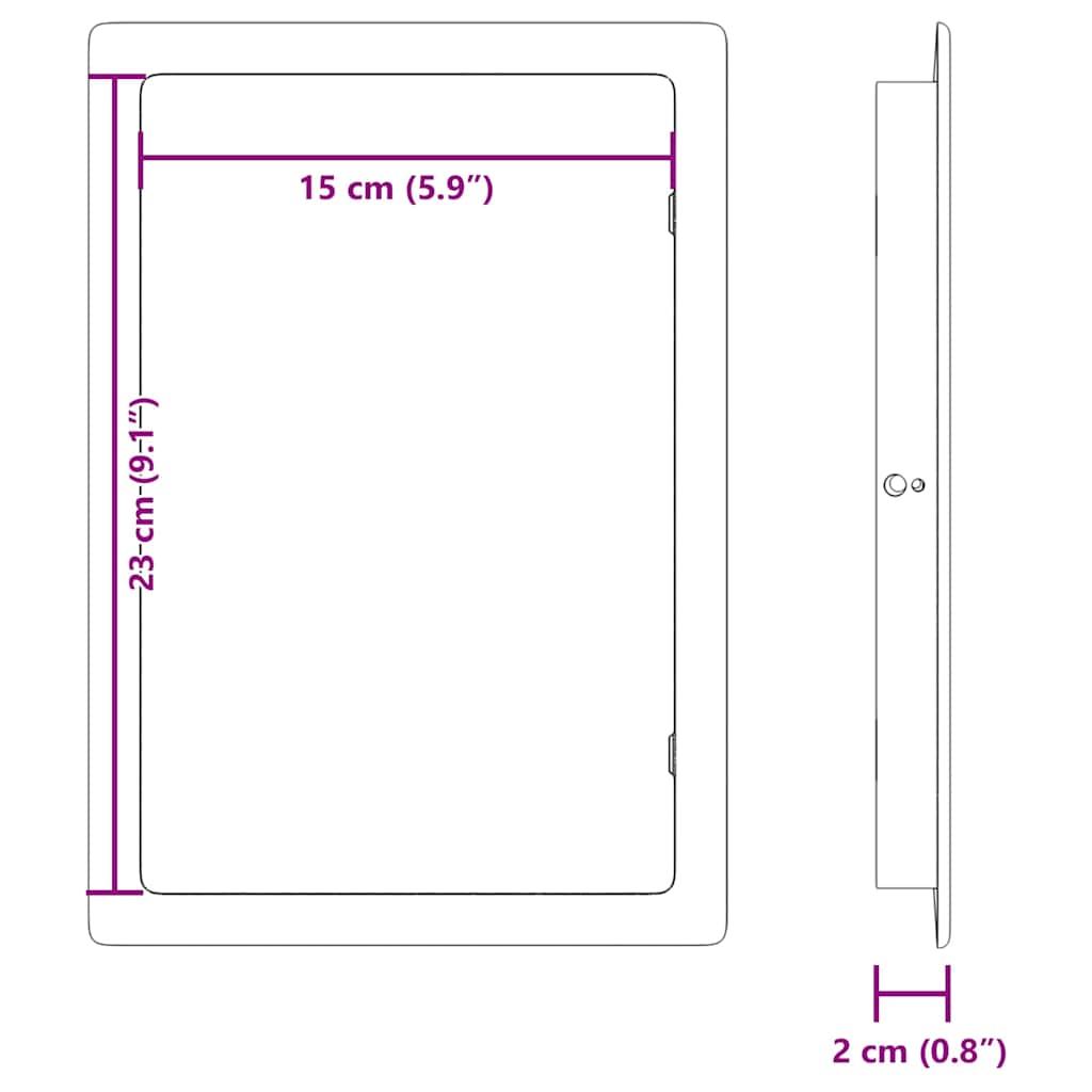 Adgangspaneler 2 pcs Hvid 15 x 23 cm ABS Plastik