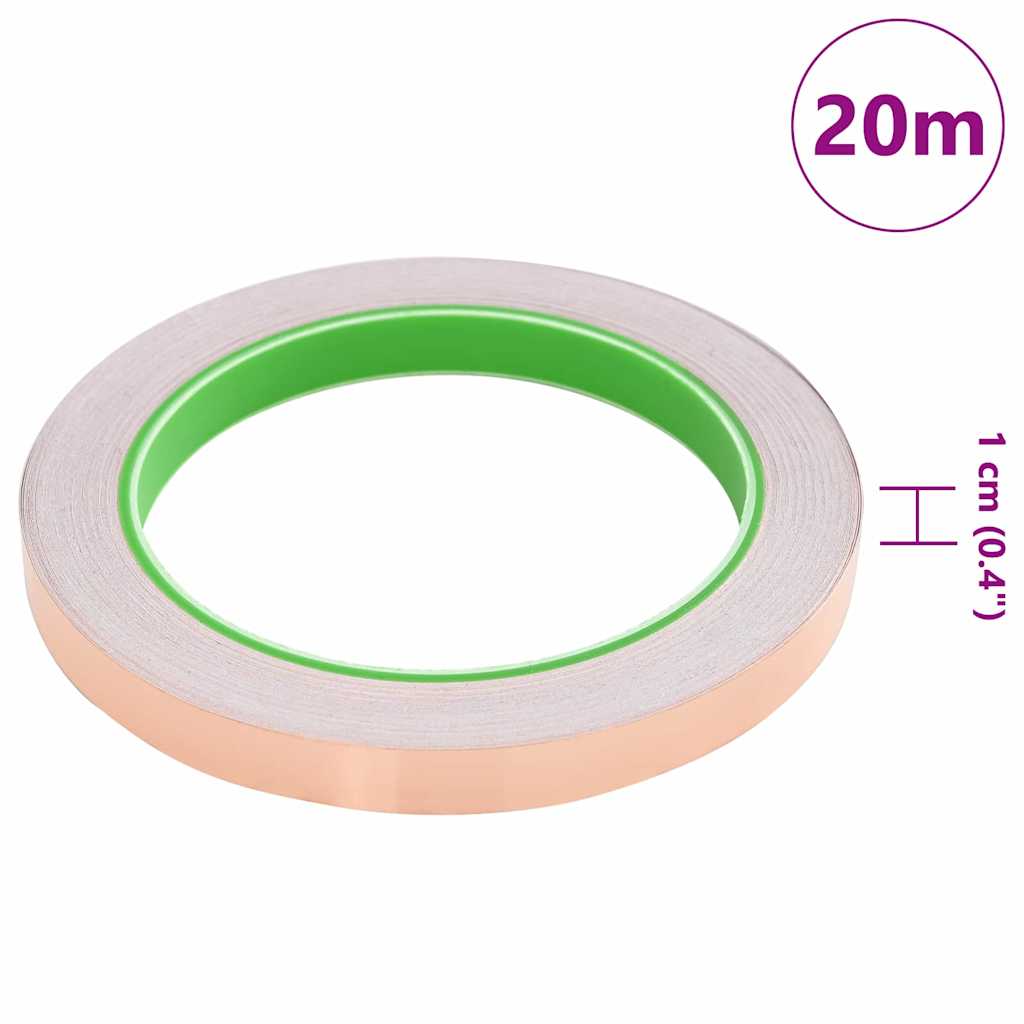 Kobberbånd til sneglebeskyttelse Kobber 10 mm x 20 m Kobber
