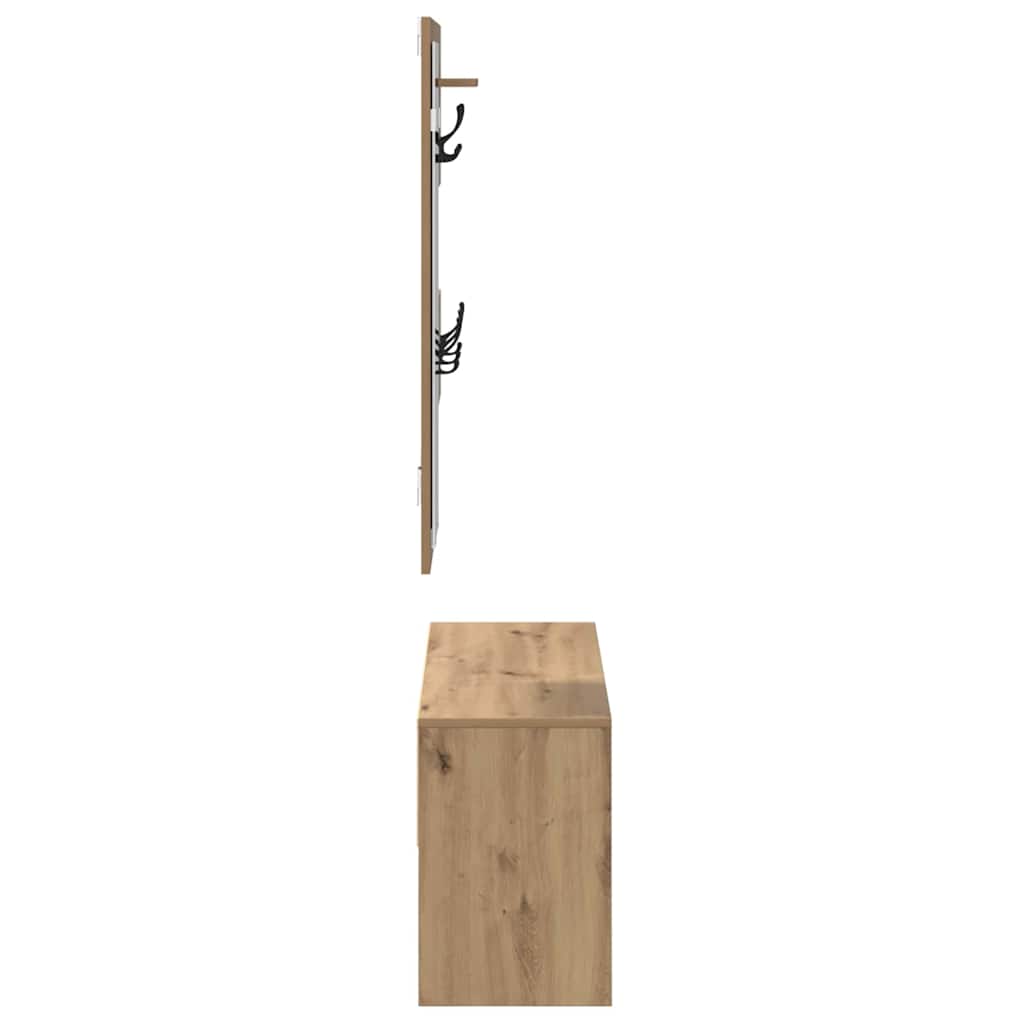 Entremøbelsæt Artisan eg 90 x 31 x 46,5 cm Konstrueret træ