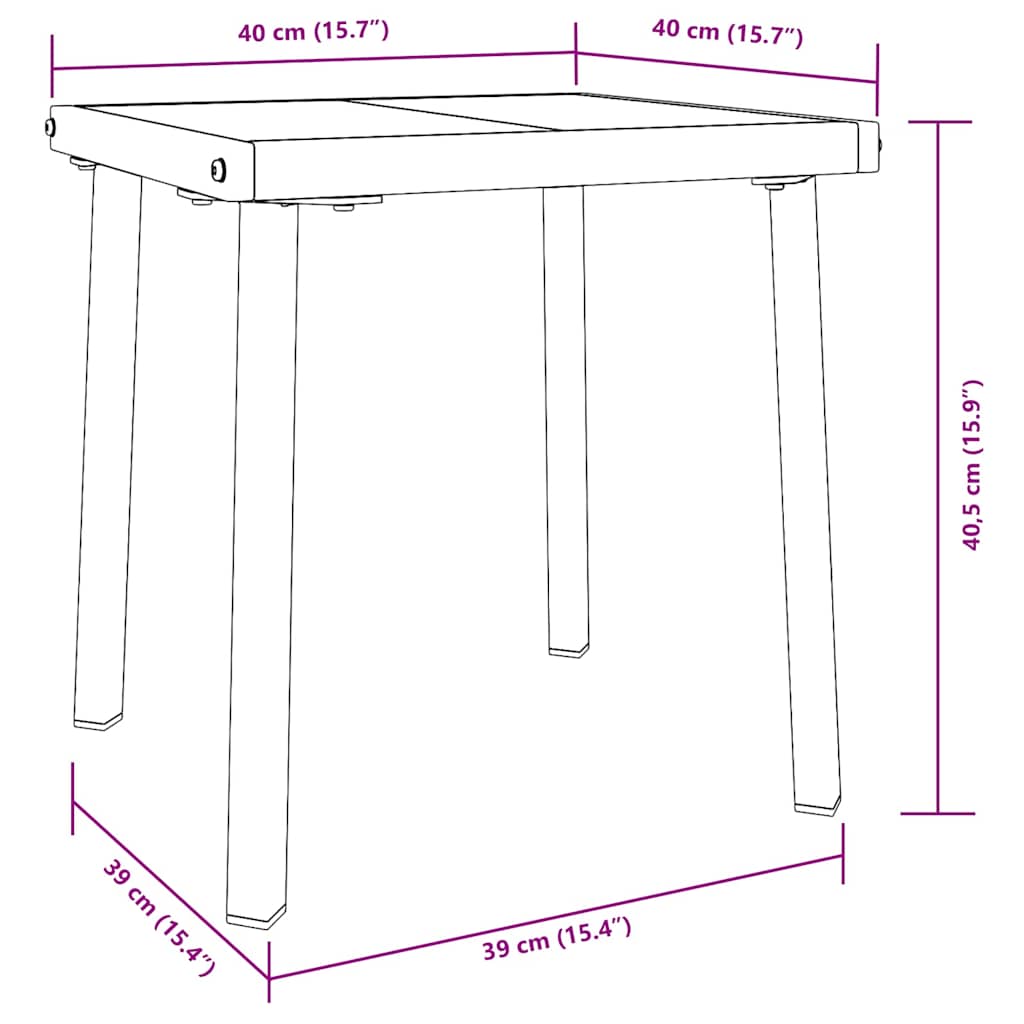 Solstol 2 pcs Sort og Brunt polyrattan