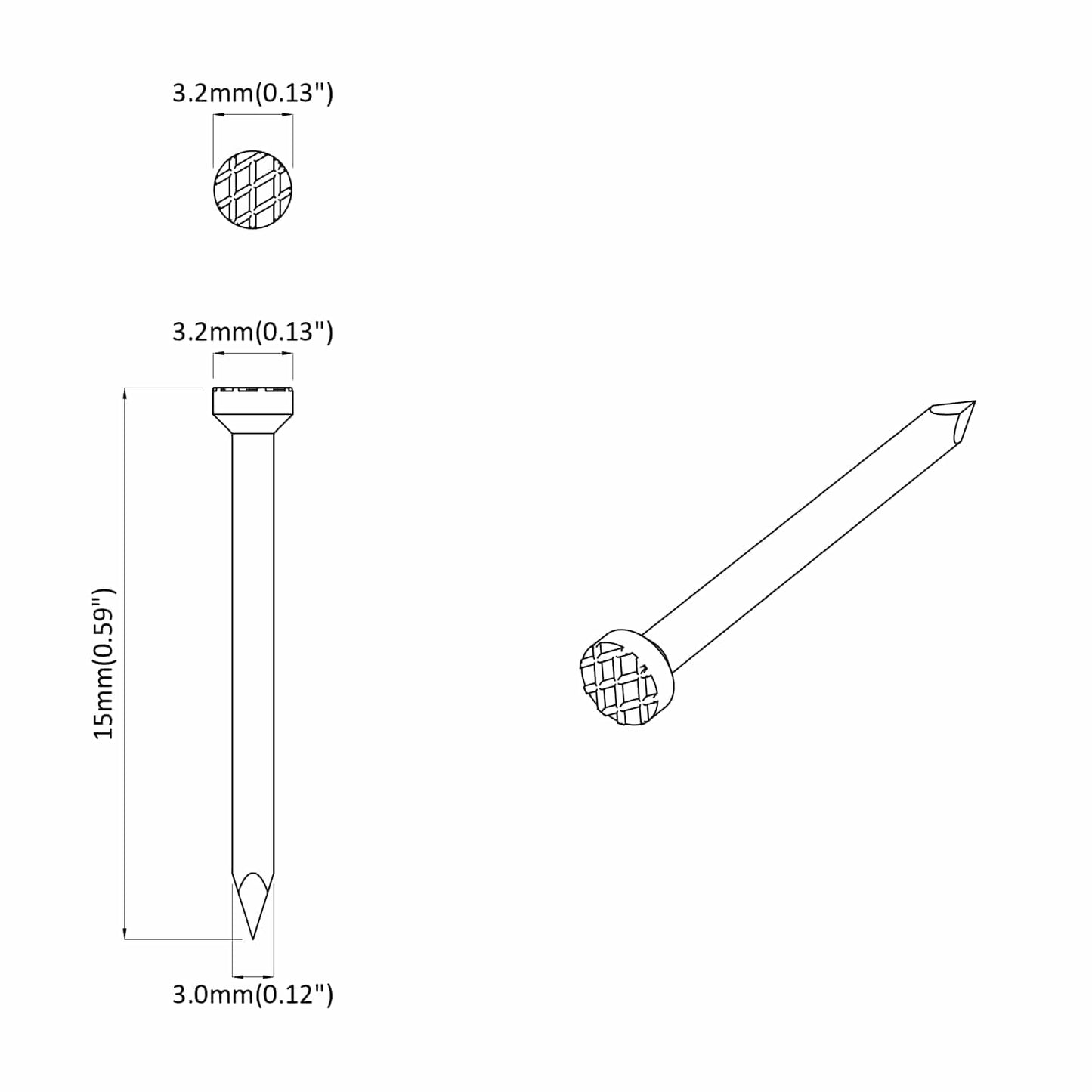 Nägle til Træ 100000 pcs Sølv Metal