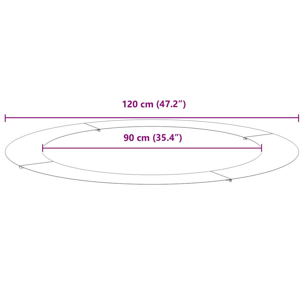 egnet til flade træริงe 5 stk. Sølv Ø90/120 cm