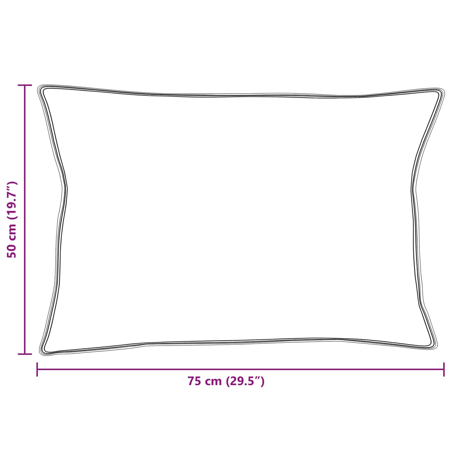 Dyne med pude 3 pcs Hvid Mikrofiber
