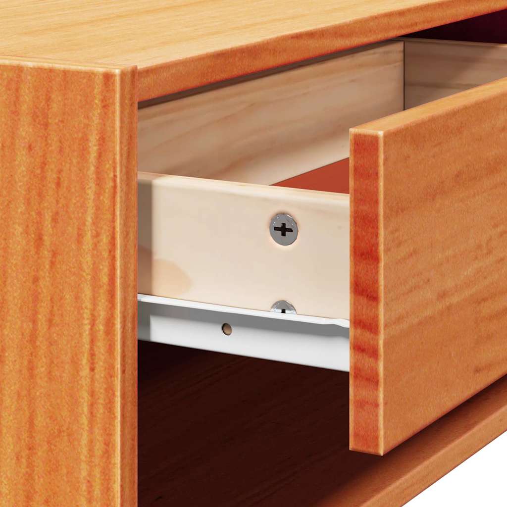 Sengebord 2 stk. Voks brun 50 x 32,5 x 24 cm Massivt fyrretræ